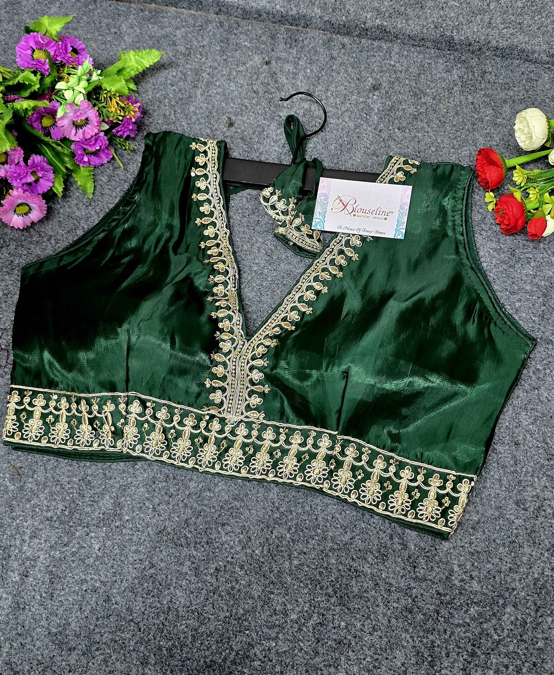 New Collection Silk Embroidery Blouse Manufacturer in Surat | BlouseLine