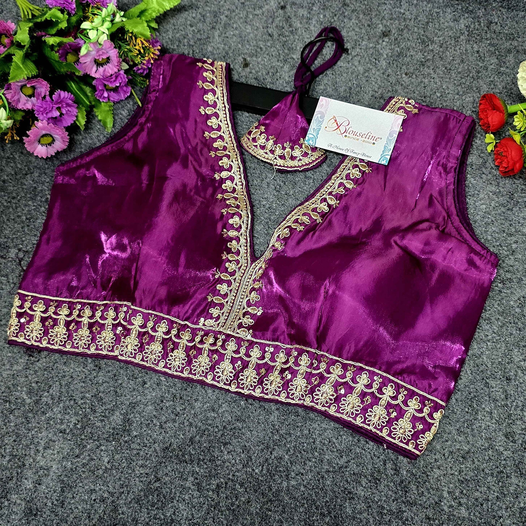 New Collection Silk Embroidery Blouse Manufacturer in Surat | BlouseLine