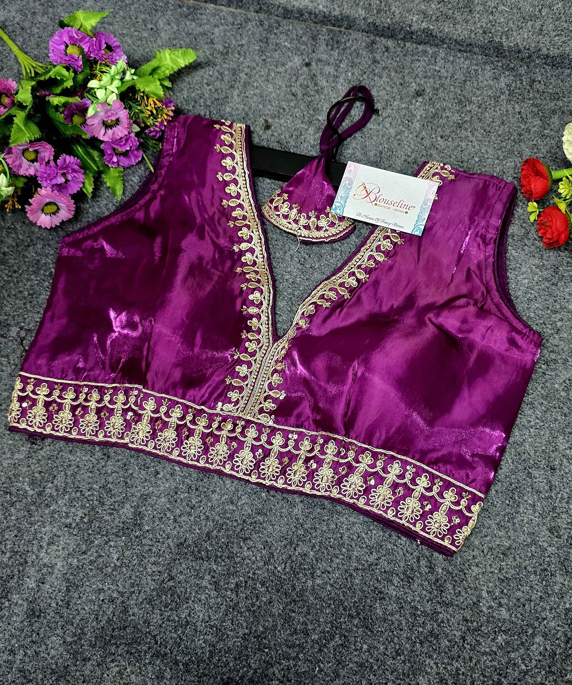 New Collection Silk Embroidery Blouse Manufacturer in Surat | BlouseLine