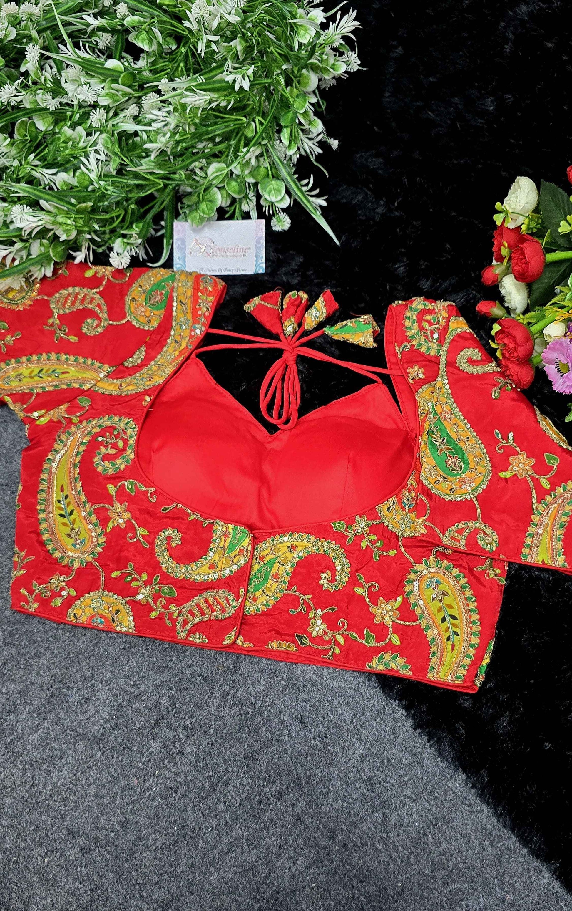 Readymade Heavy Crepe Viscose Pojisan Blouse Manufacturer in Gujarat | BlouseLine