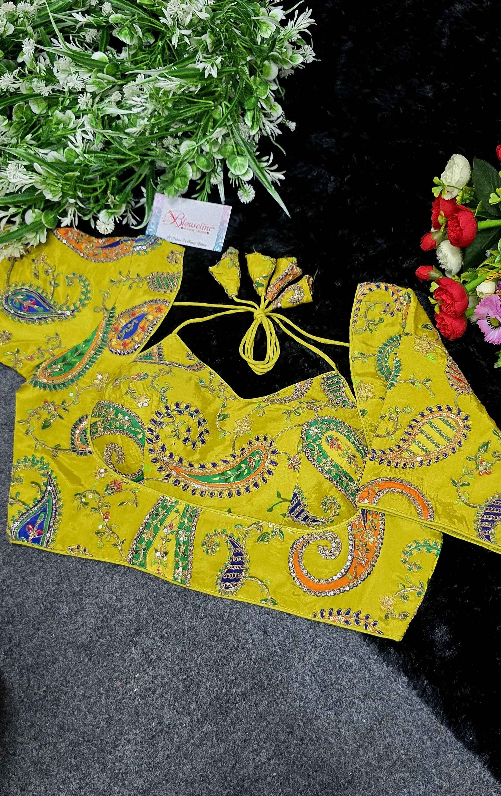 Readymade Heavy Crepe Viscose Pojisan Blouse Manufacturer in Gujarat | BlouseLine
