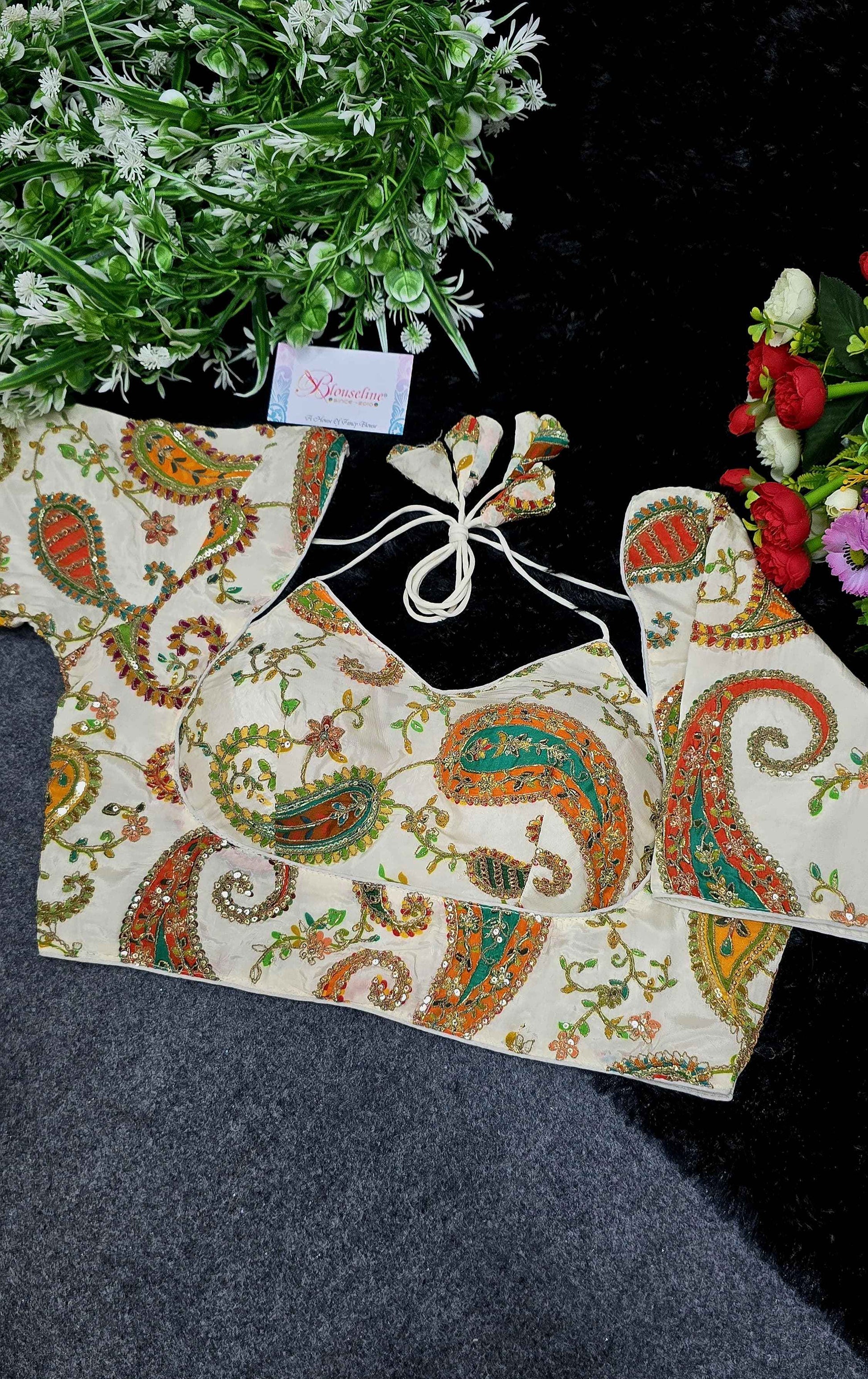 Readymade Heavy Crepe Viscose Pojisan Blouse Manufacturer in Gujarat | BlouseLine