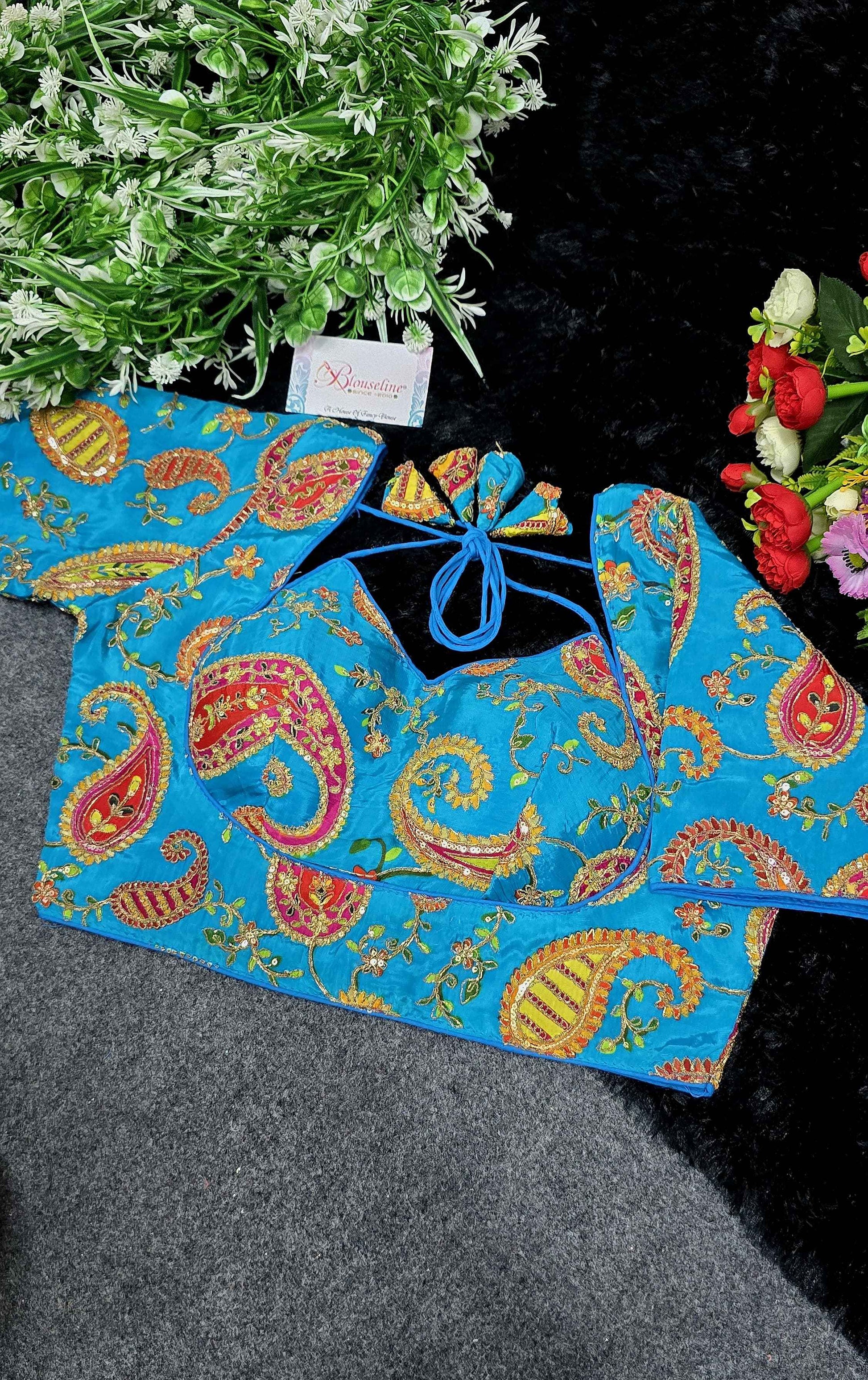 Readymade Heavy Crepe Viscose Pojisan Blouse Manufacturer in Gujarat | BlouseLine