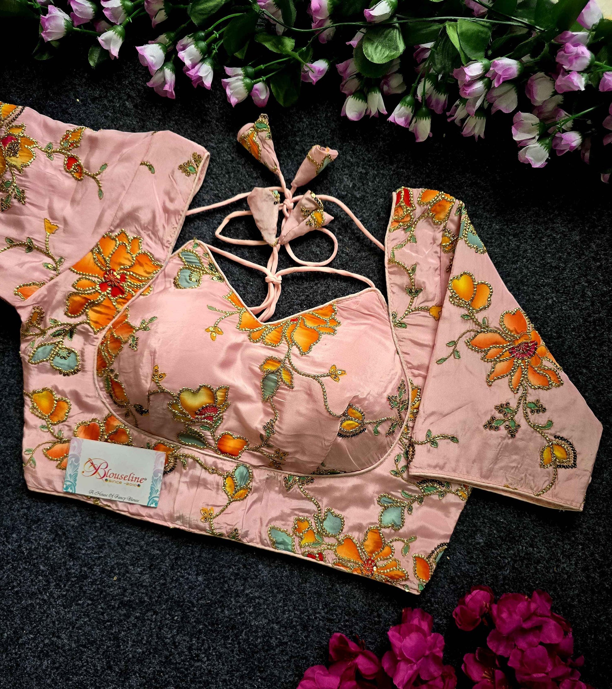 New Viscose Position Print Blouse Manufacturer in Surat | BlouseLine
