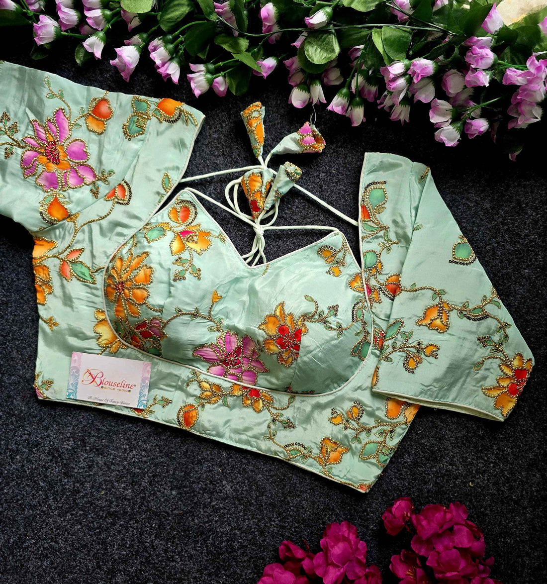 New Viscose Position Print Blouse Manufacturer in Surat | BlouseLine