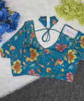 Latest Collection Crepe Viscose Position Print Blouse Manufacturer in Surat | BlouseLine