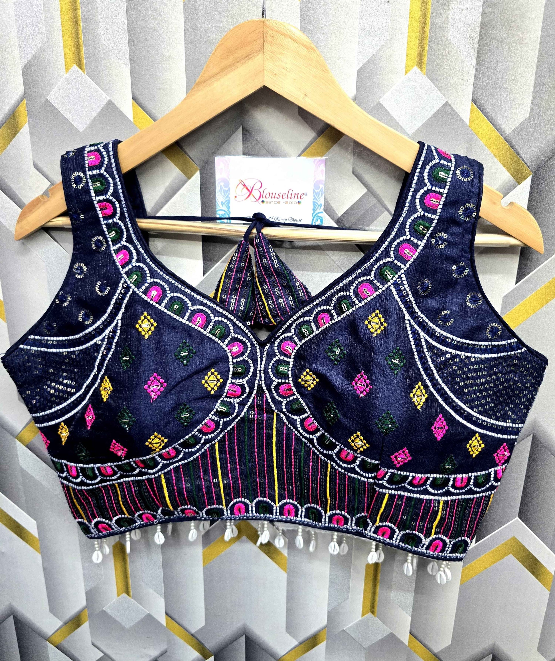 Latest Navratri Fancy Embroidery Blouse Manufacturer in Surat | BlouseLine