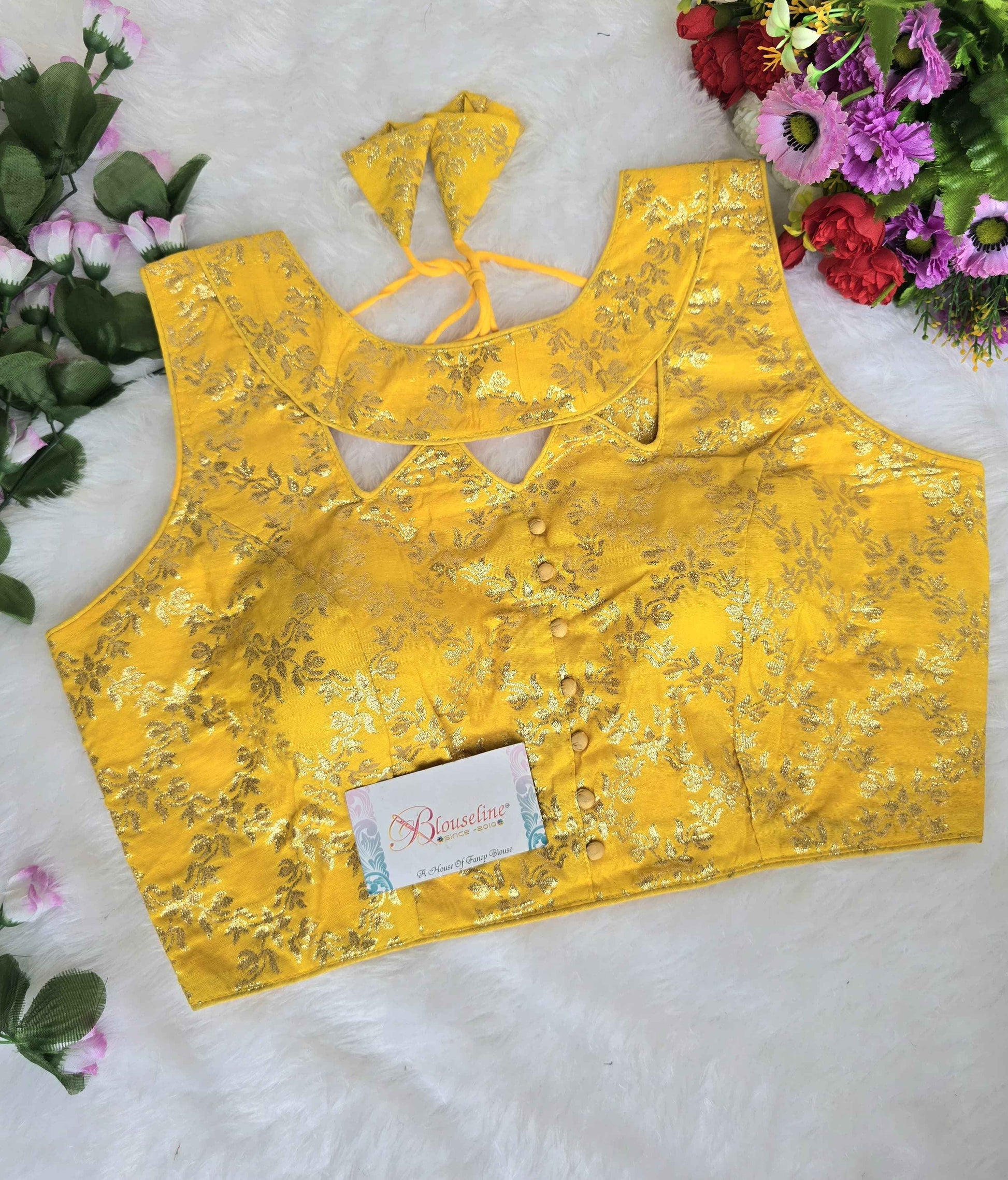Jacquard Jari Embroidery Blouse Manufacturer in Surat | BlouseLine