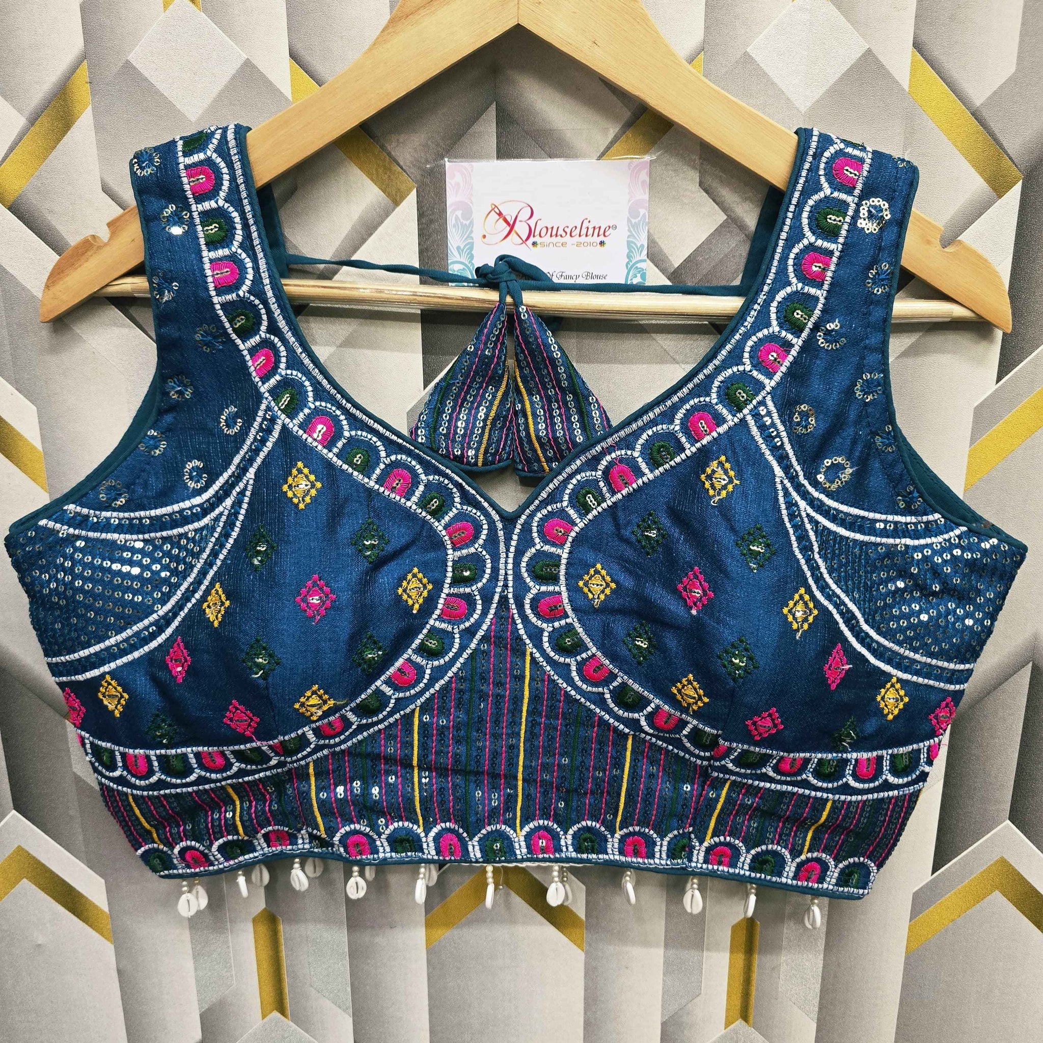 Latest Navratri Fancy Embroidery Blouse Manufacturer in Surat | BlouseLine