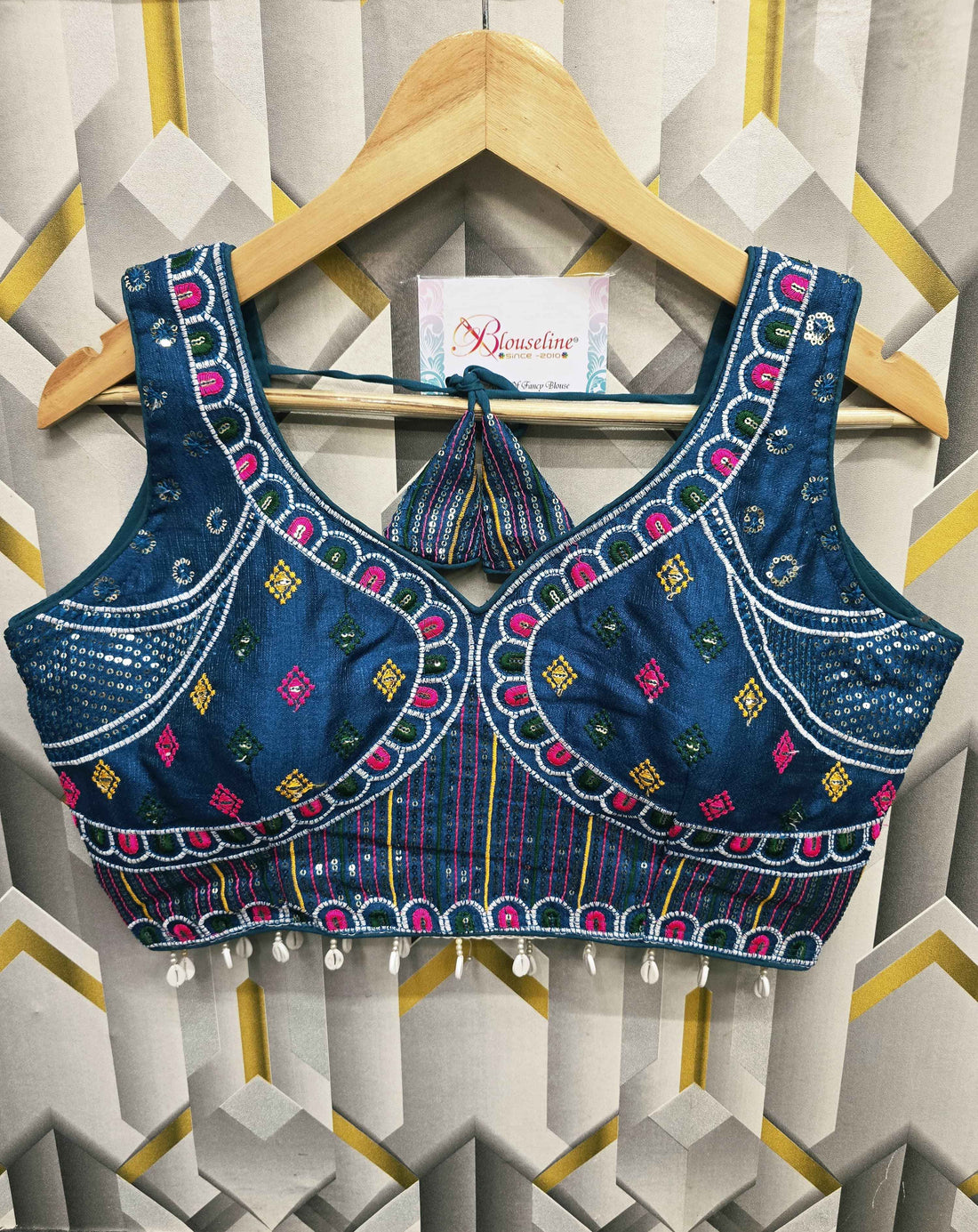 Latest Navratri Fancy Embroidery Blouse Manufacturer in Surat | BlouseLine