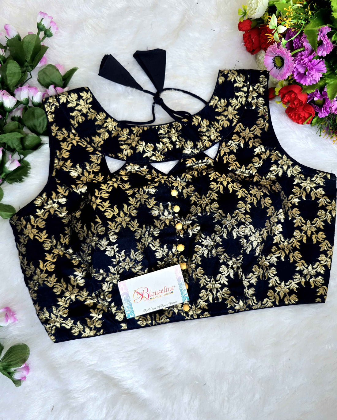 Jacquard Jari Embroidery Blouse Manufacturer in Surat | BlouseLine