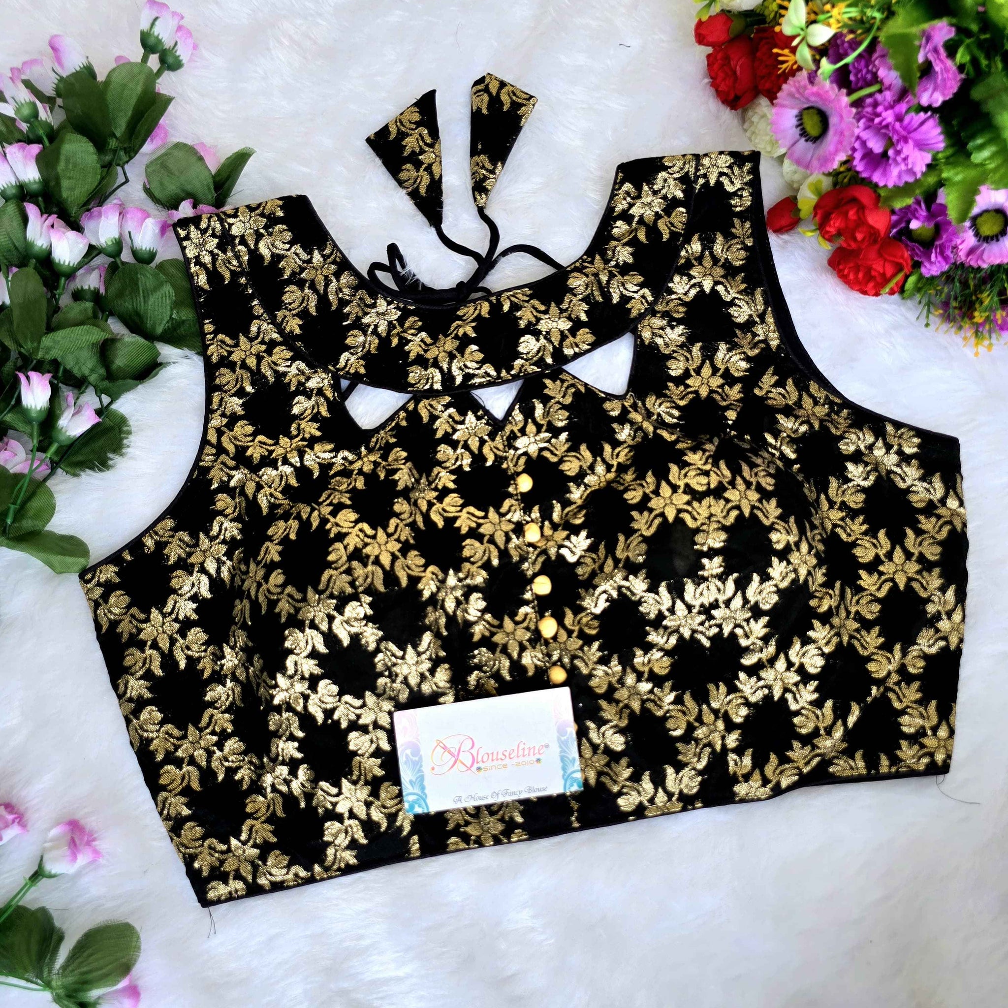 Jacquard Jari Embroidery Blouse Manufacturer in Surat | BlouseLine