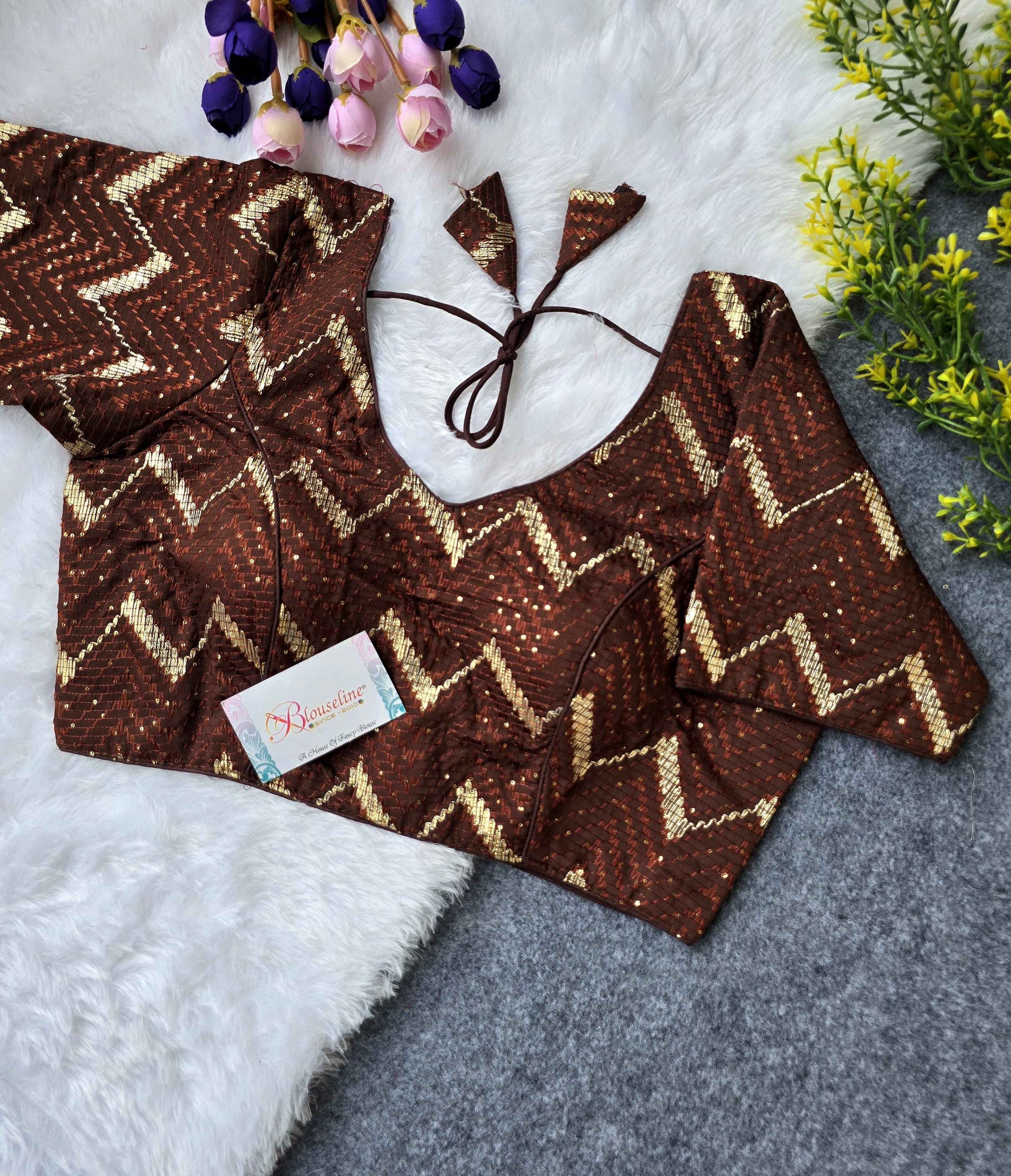 Gota Patti Embroidery Blouse Manufacturer in Surat – BlouseLine