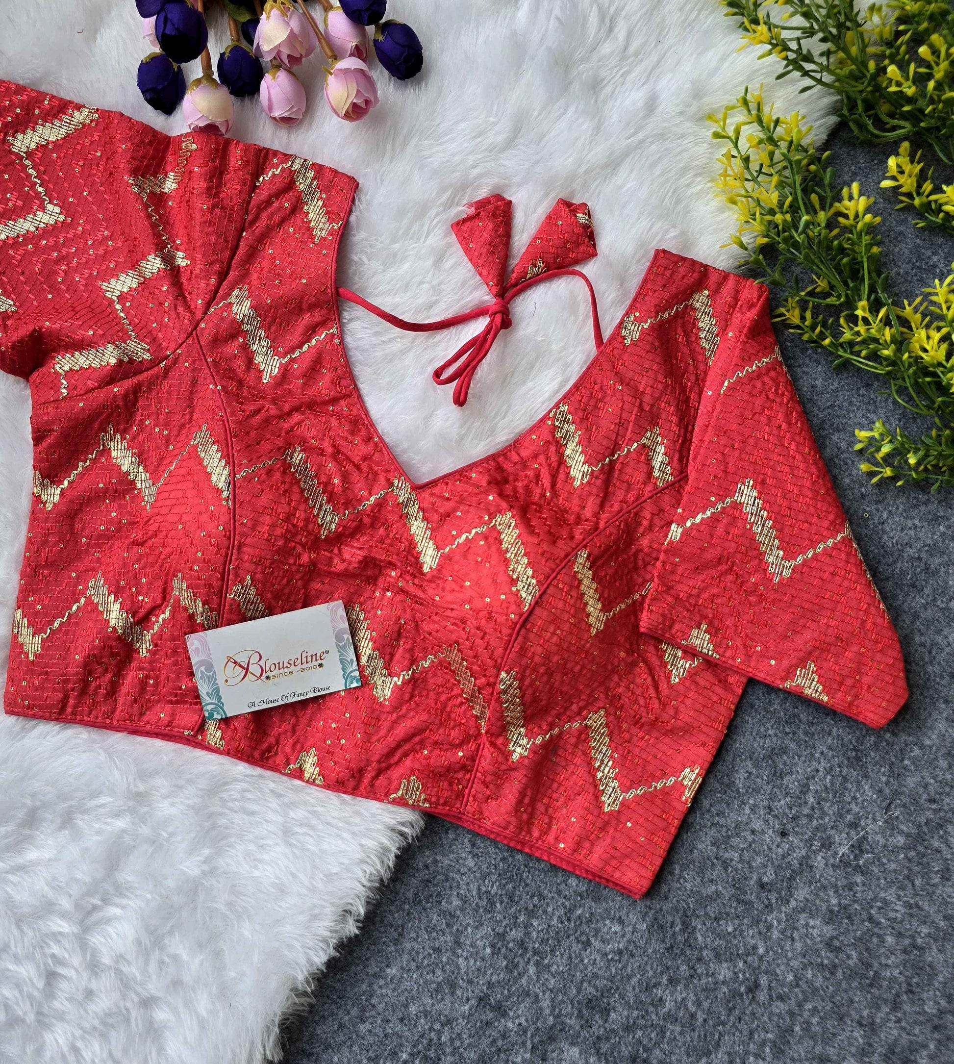 Gota Patti Embroidery Blouse Manufacturer in Surat – BlouseLine