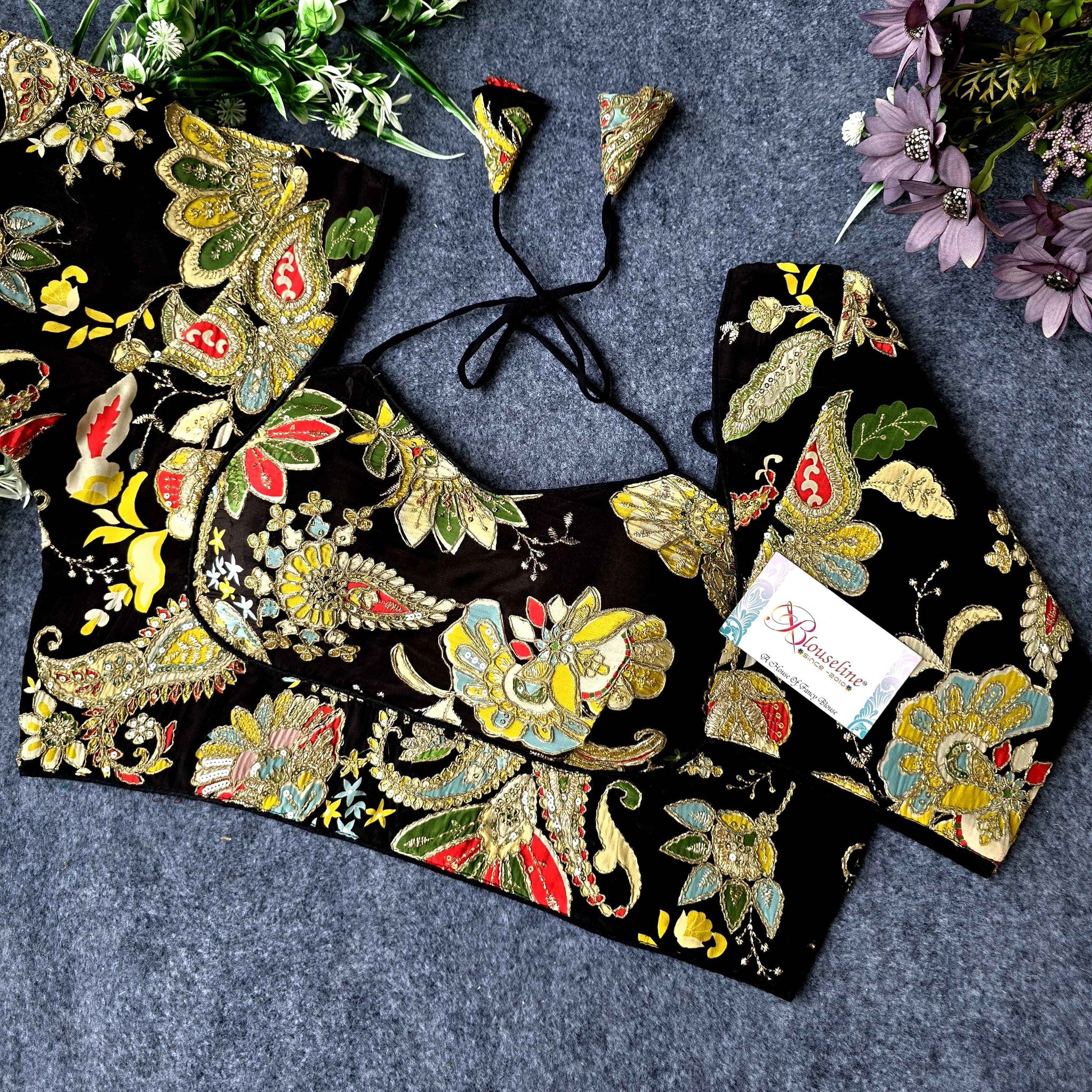 Best Crepe Viscose Position Print Blouse Collection in Gujarat | BlouseLine