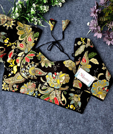 Best Crepe Viscose Position Print Blouse Collection in Gujarat | BlouseLine