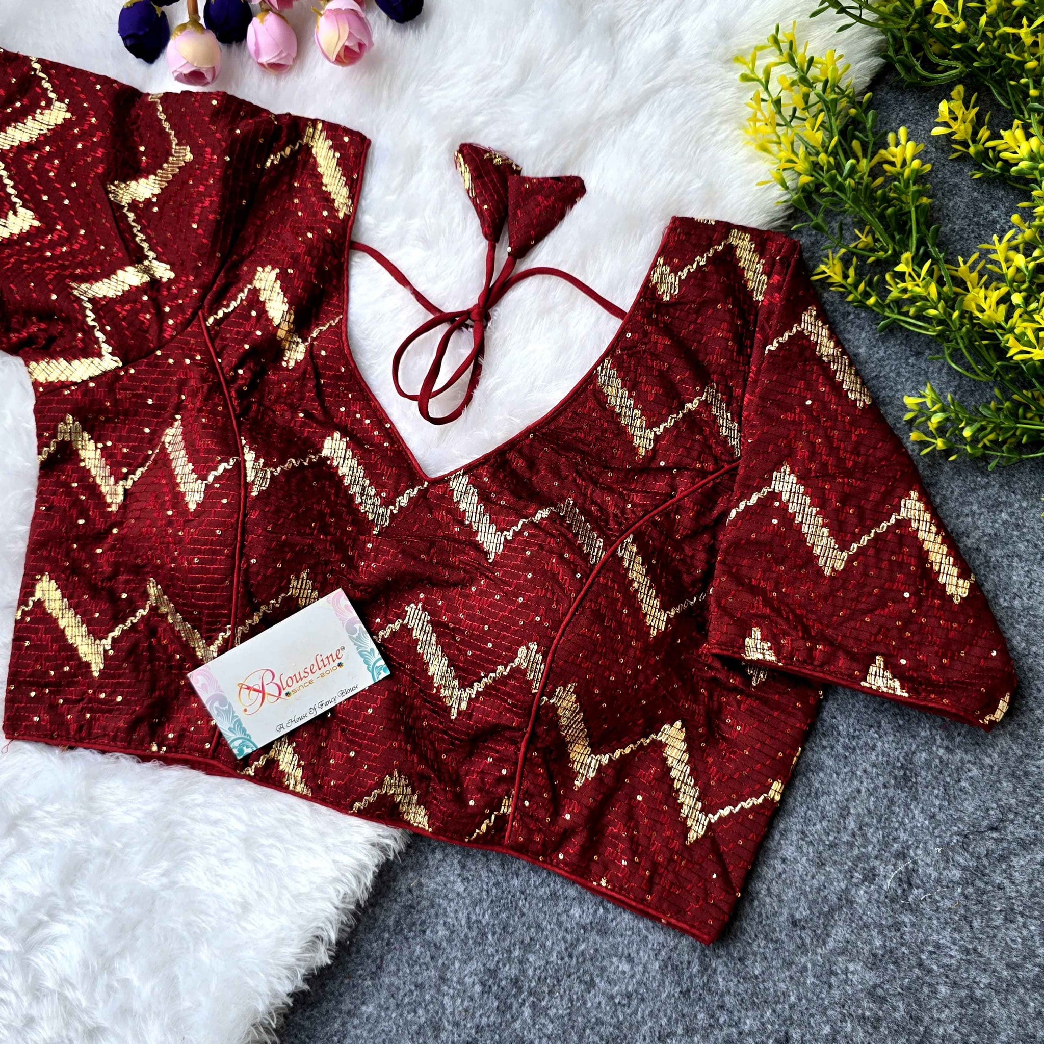 Gota Patti Embroidery Blouse Manufacturer in Surat – BlouseLine