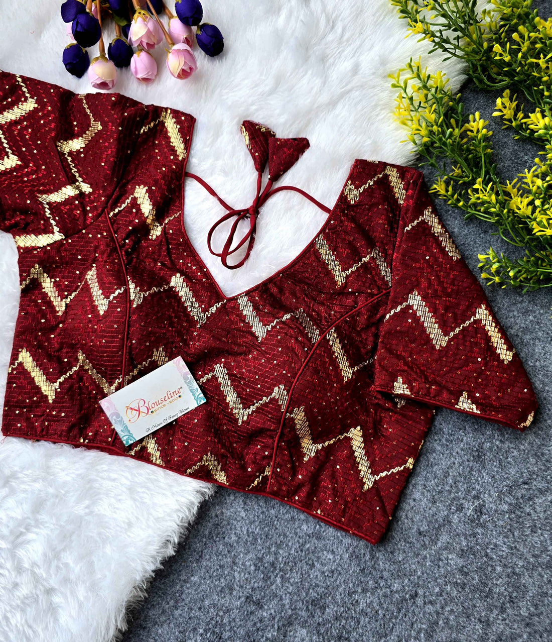 Gota Patti Embroidery Blouse Manufacturer in Surat – BlouseLine