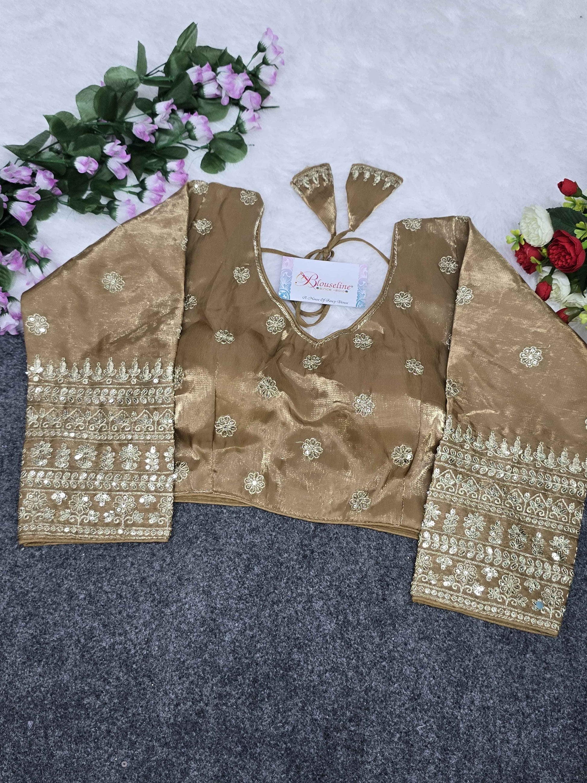 Jimmy Choo Embroidery Blouse Manufacturer in Surat – BlouseLine