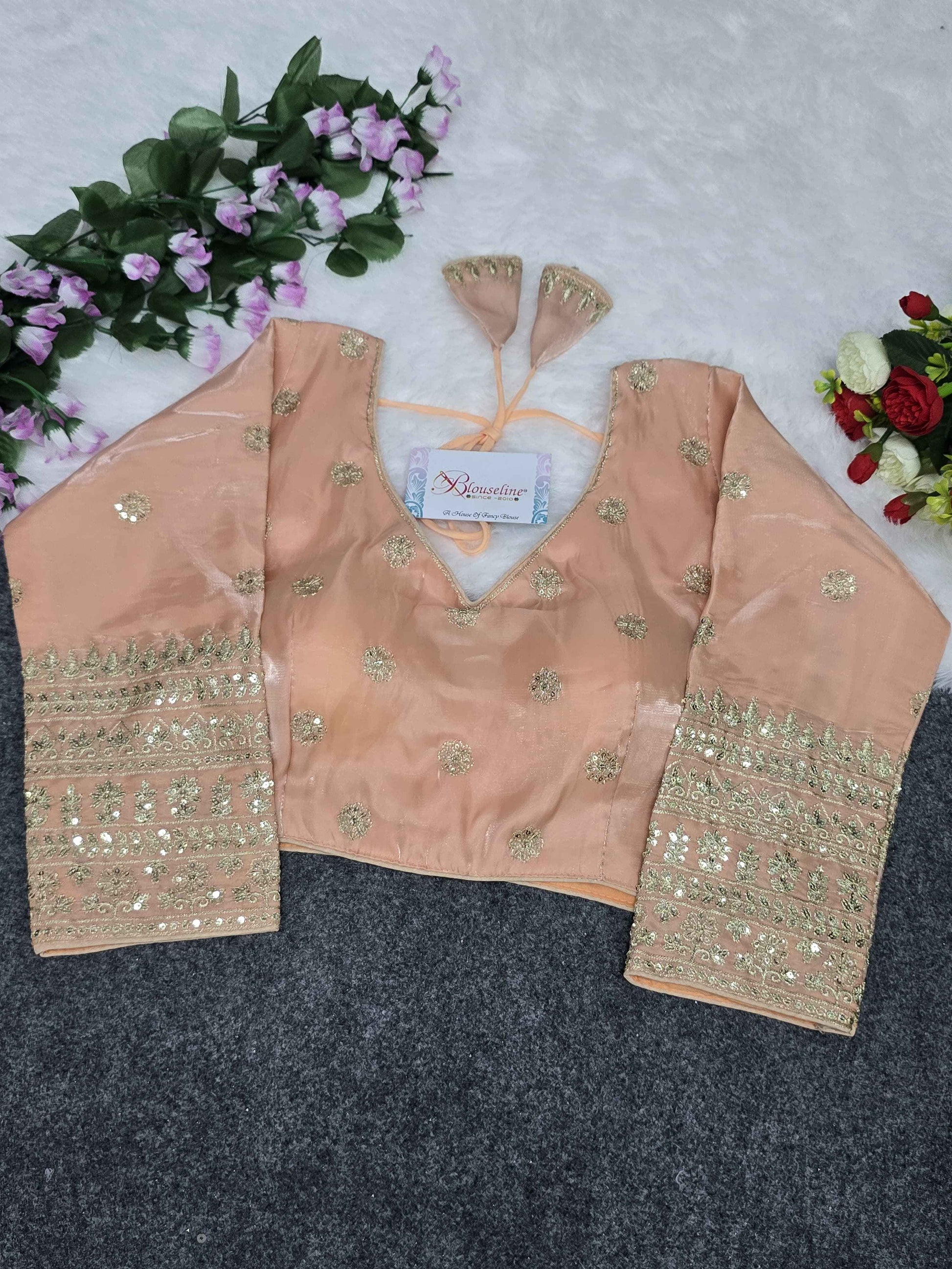 Jimmy Choo Embroidery Blouse Manufacturer in Surat – BlouseLine