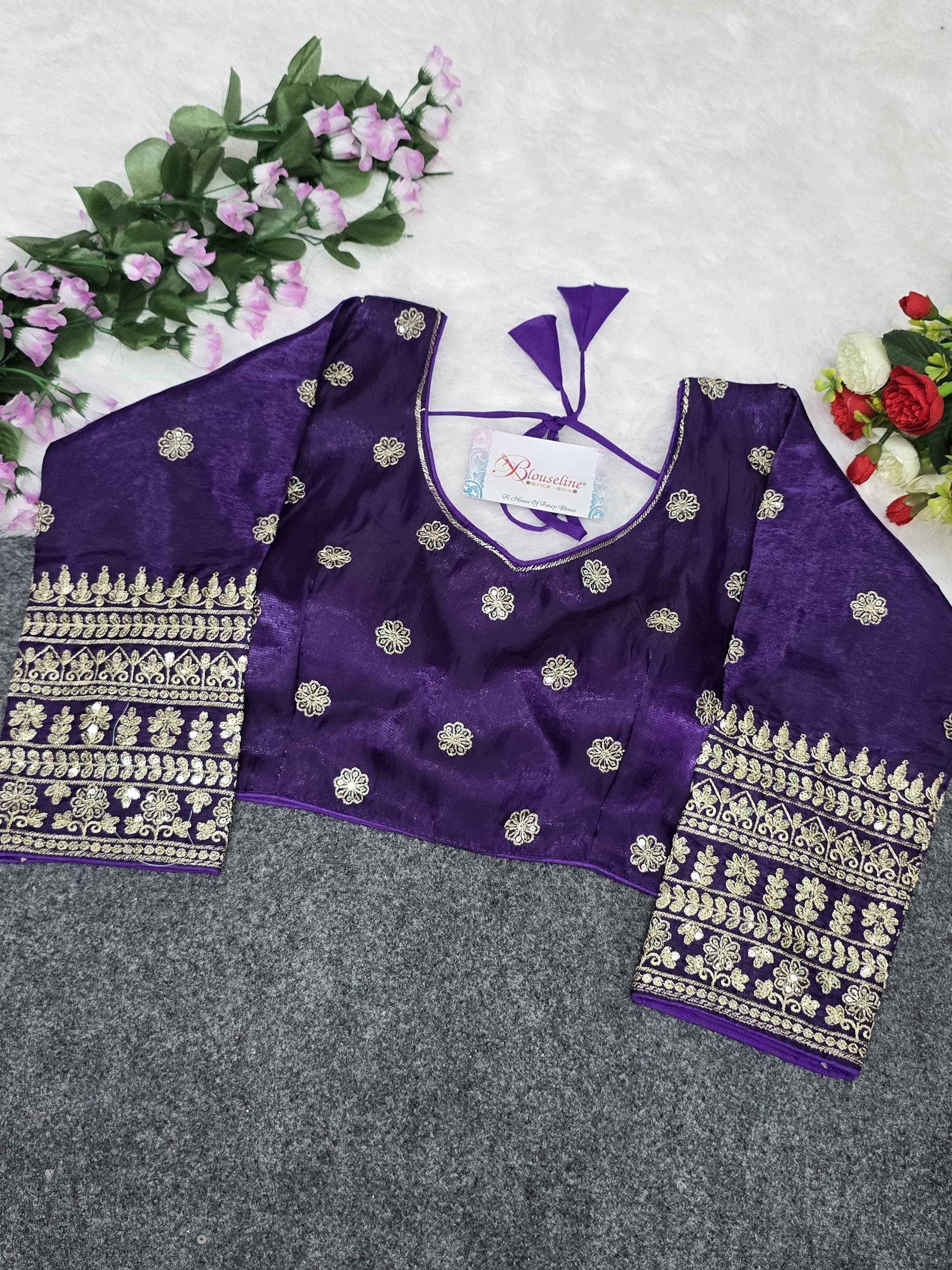 Jimmy Choo Embroidery Blouse Manufacturer in Surat – BlouseLine