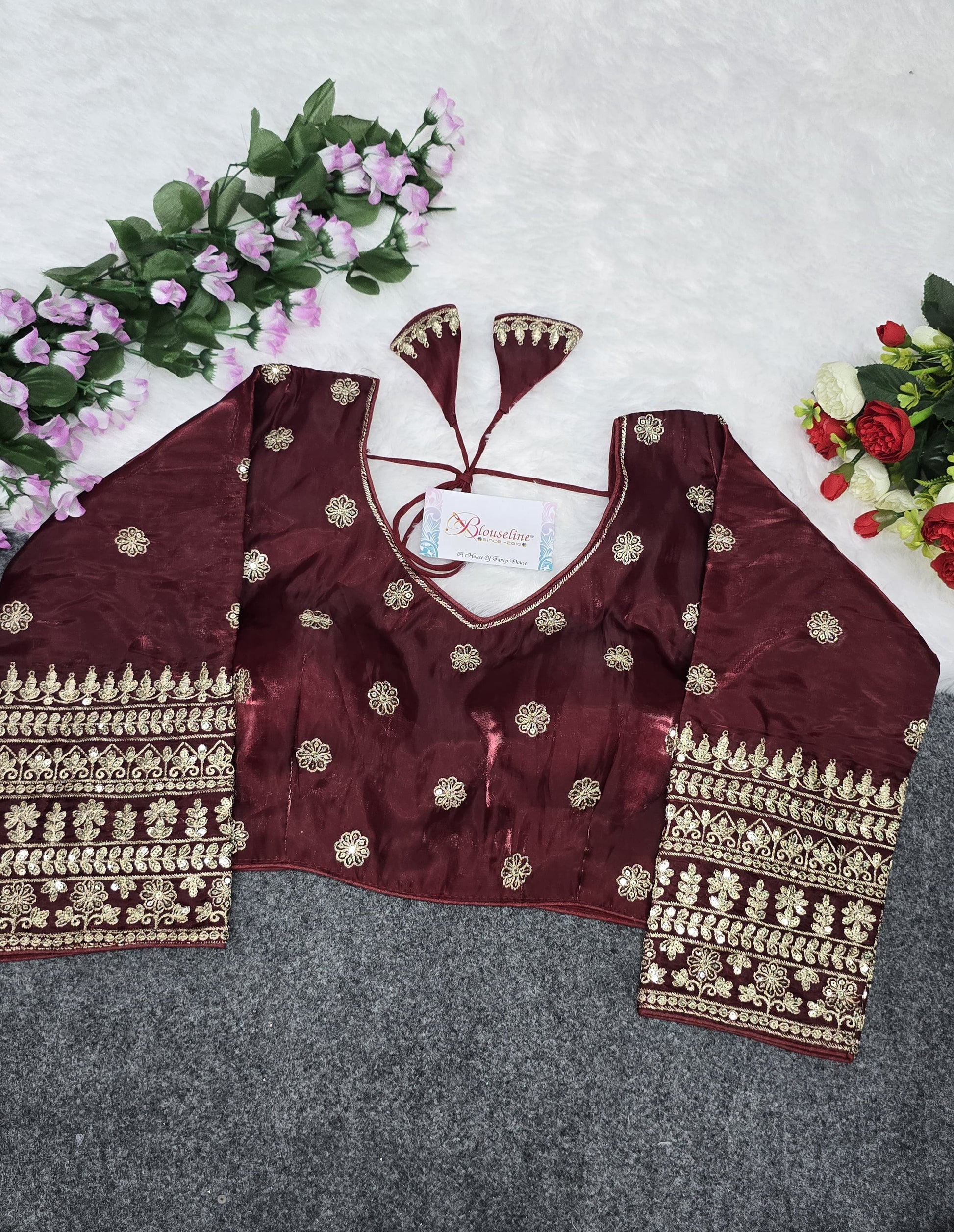 JimmyChoo Embroidery Blouse Manufacturer in Surat – BlouseLine - BlouseLine
