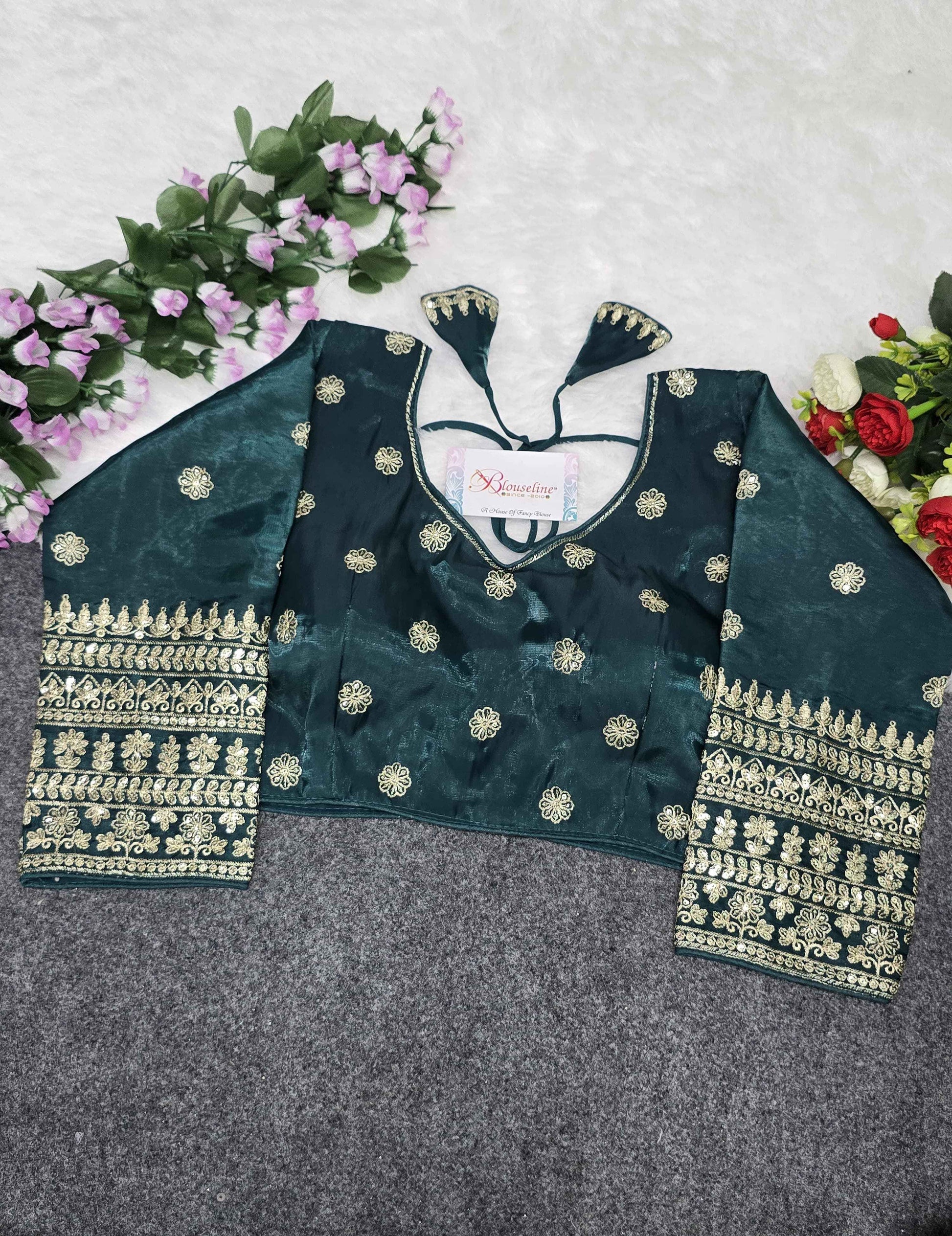 Jimmy Choo Embroidery Blouse Manufacturer in Surat – BlouseLine