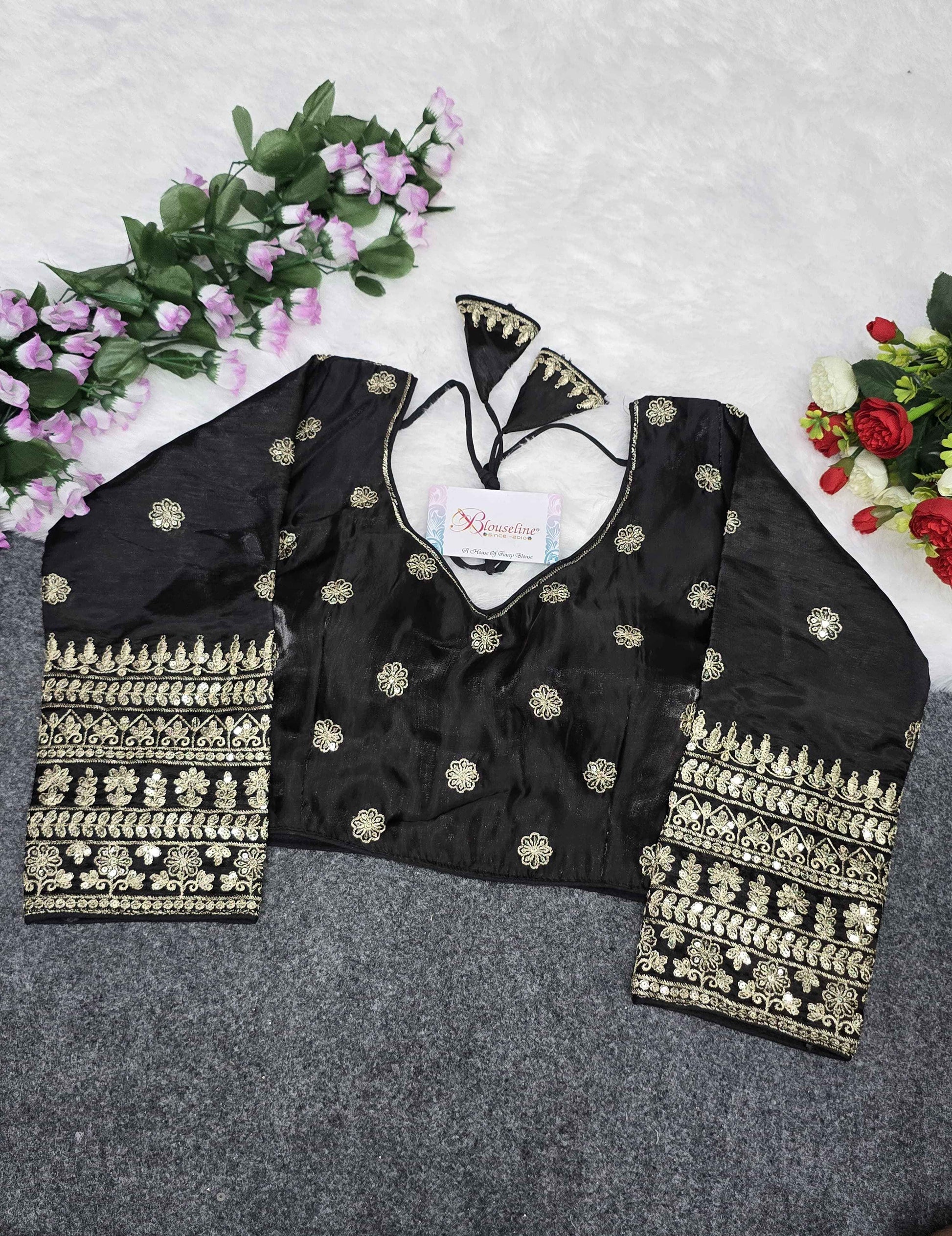 Jimmy Choo Embroidery Blouse Manufacturer in Surat – BlouseLine