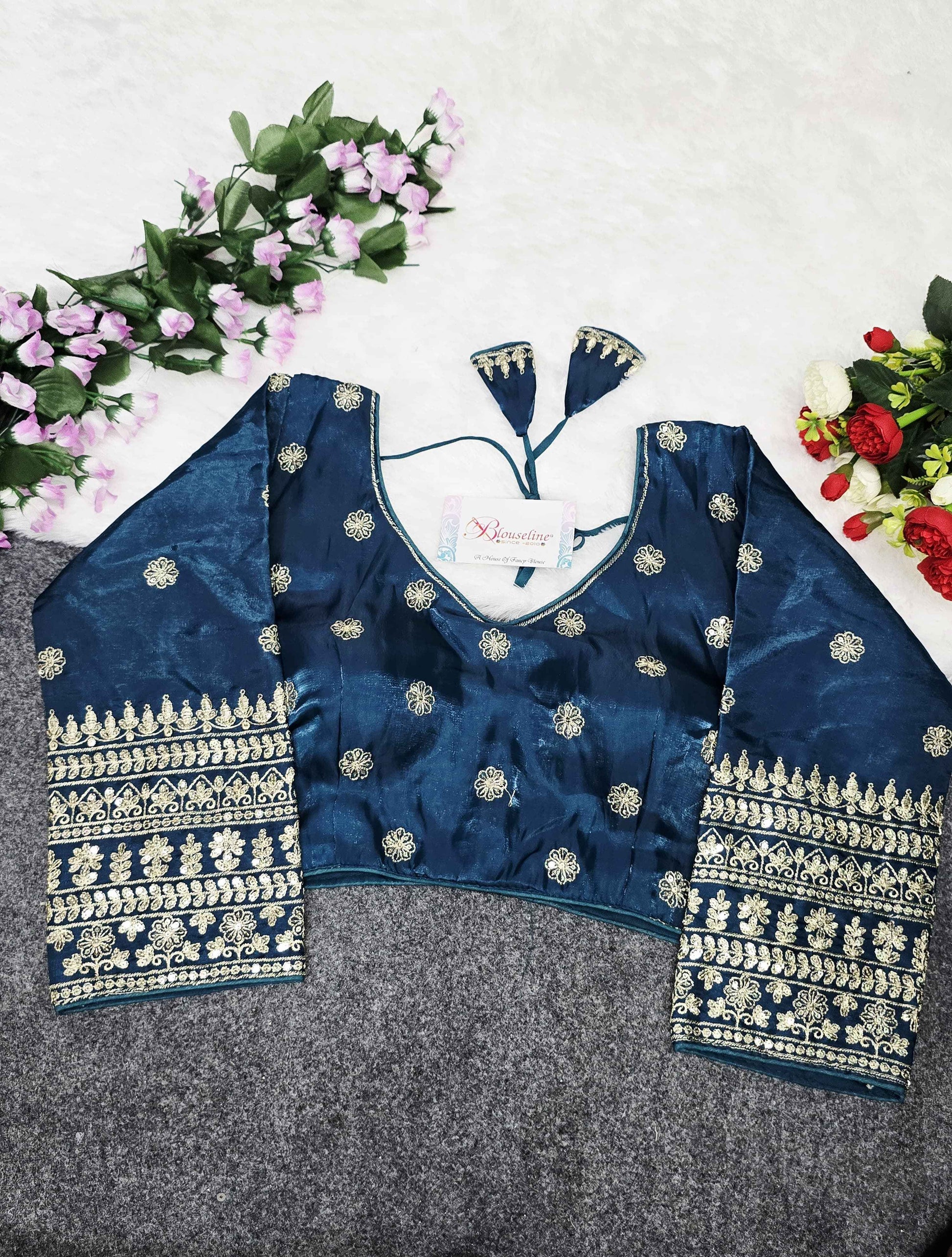 Jimmy Choo Embroidery Blouse Manufacturer in Surat – BlouseLine