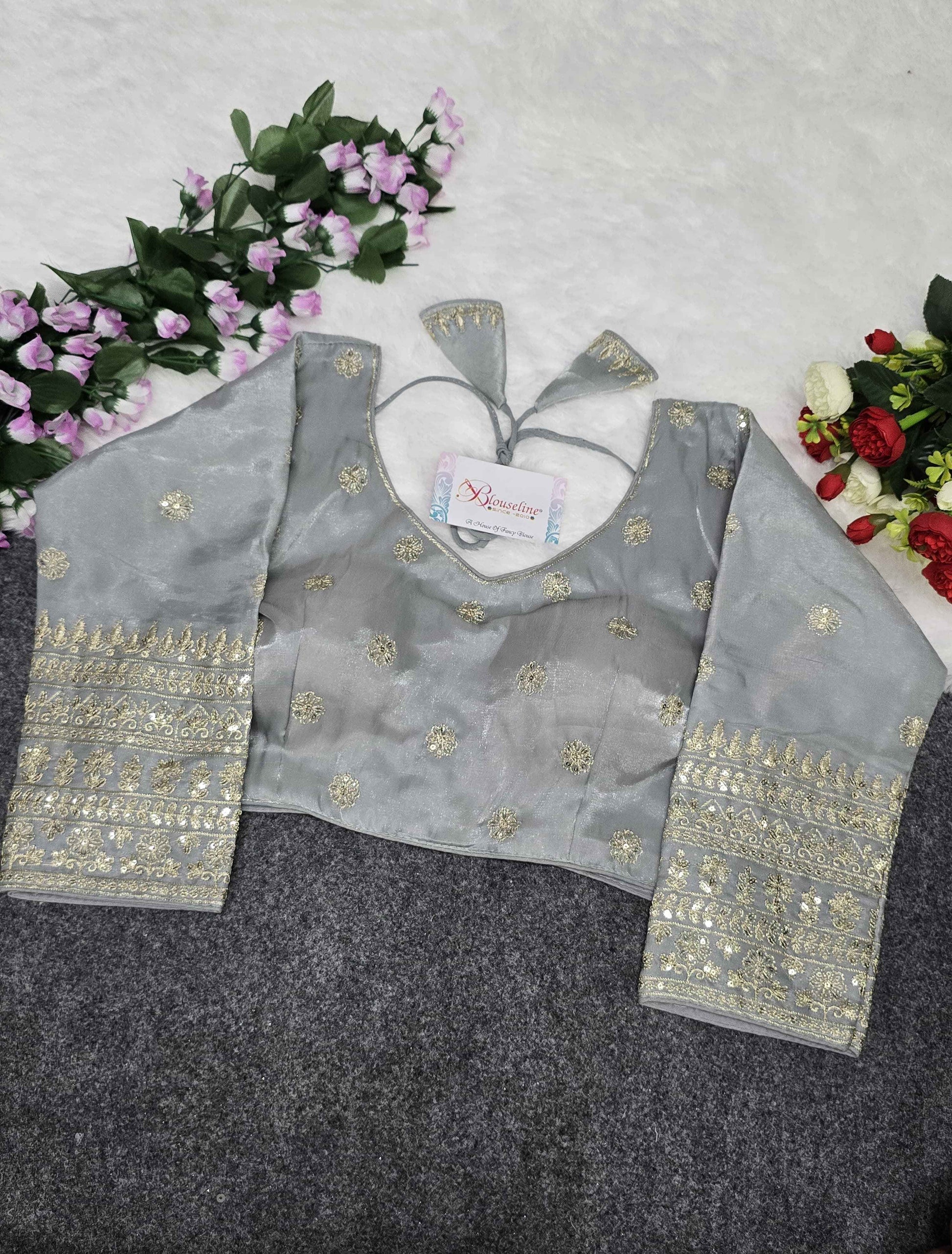Jimmy Choo Embroidery Blouse Manufacturer in Surat – BlouseLine