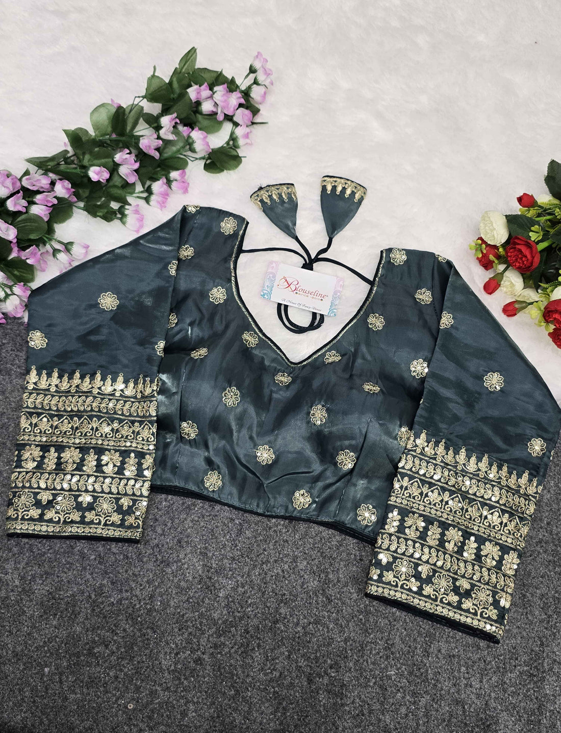 Jimmy Choo Embroidery Blouse Manufacturer in Surat – BlouseLine