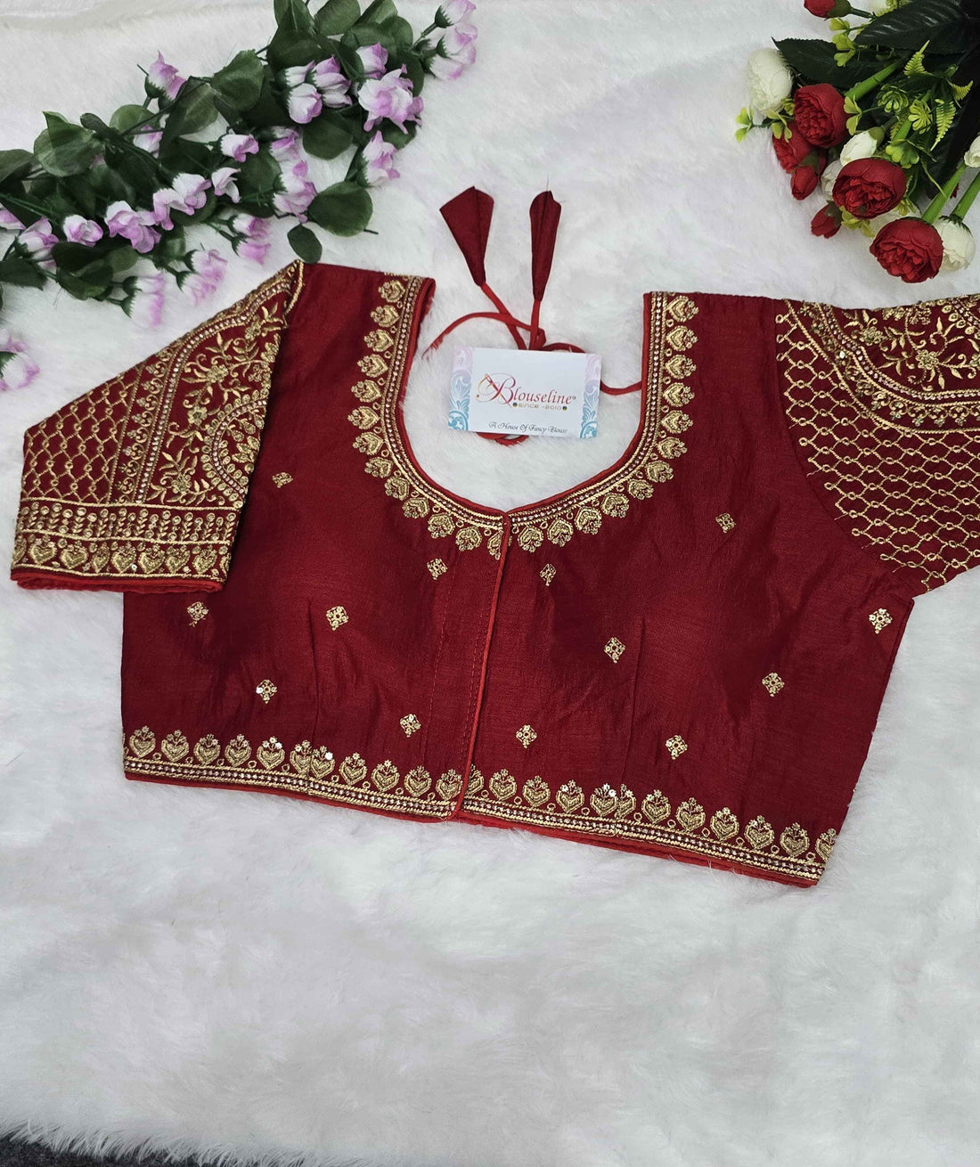 Vichitra Embroidery Blouse Manufacturer in Surat – BlouseLine