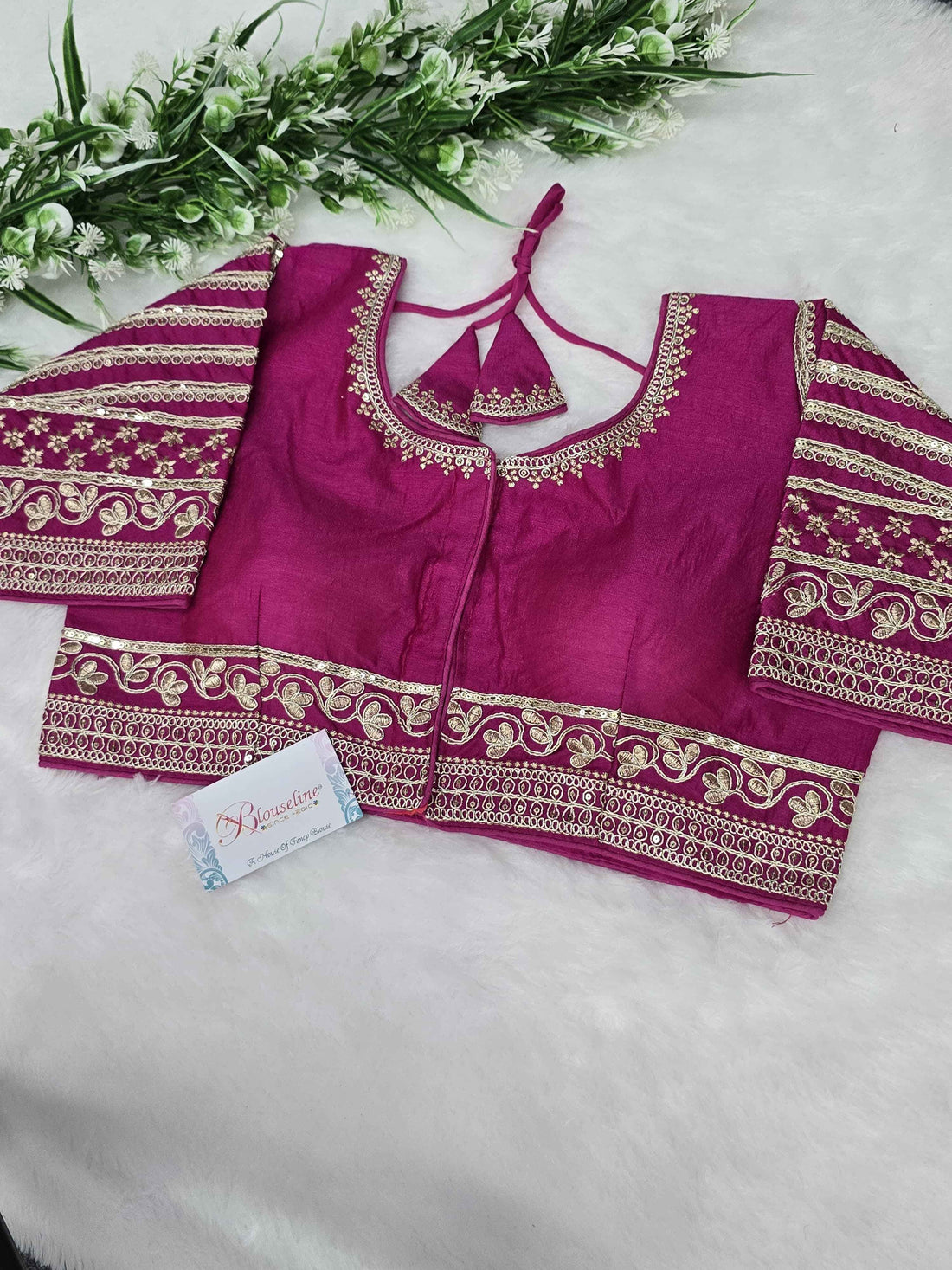 Jari Work Embroidery Blouse Manufacturer in Surat – BlouseLine
