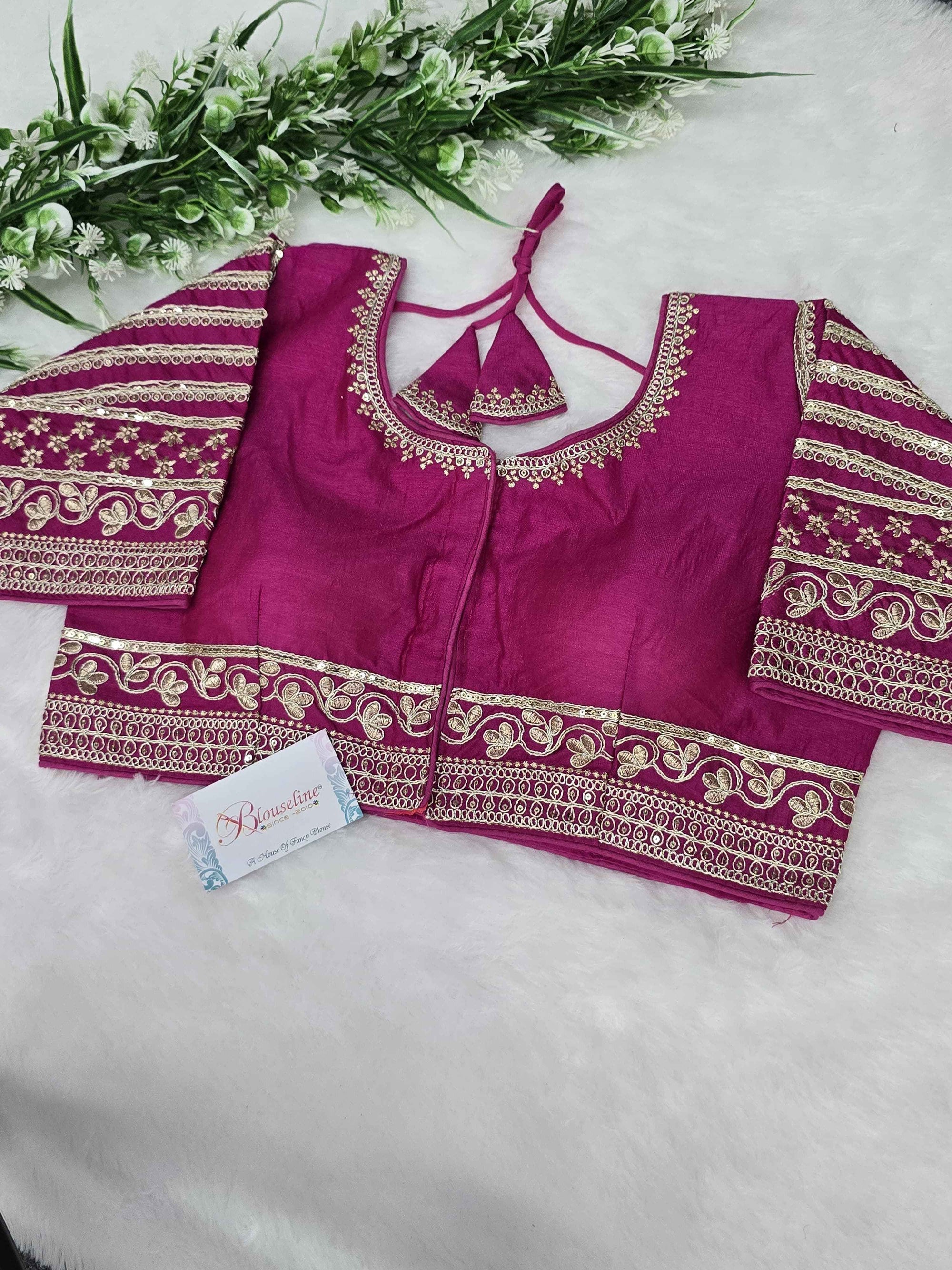 Jari Work Embroidery Blouse Manufacturer in Surat – BlouseLine