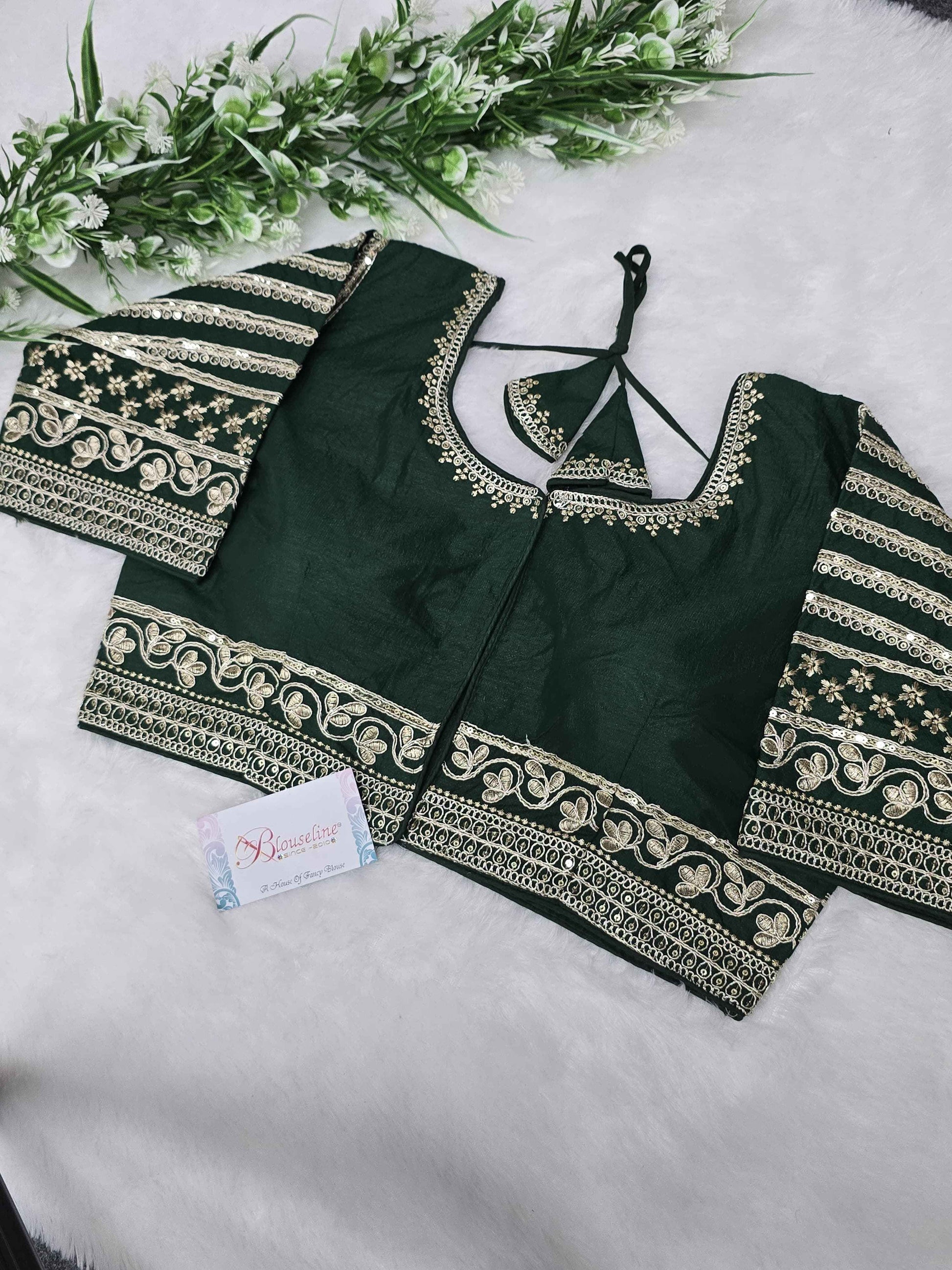 Jari Work Embroidery Blouse Manufacturer in Surat – BlouseLine
