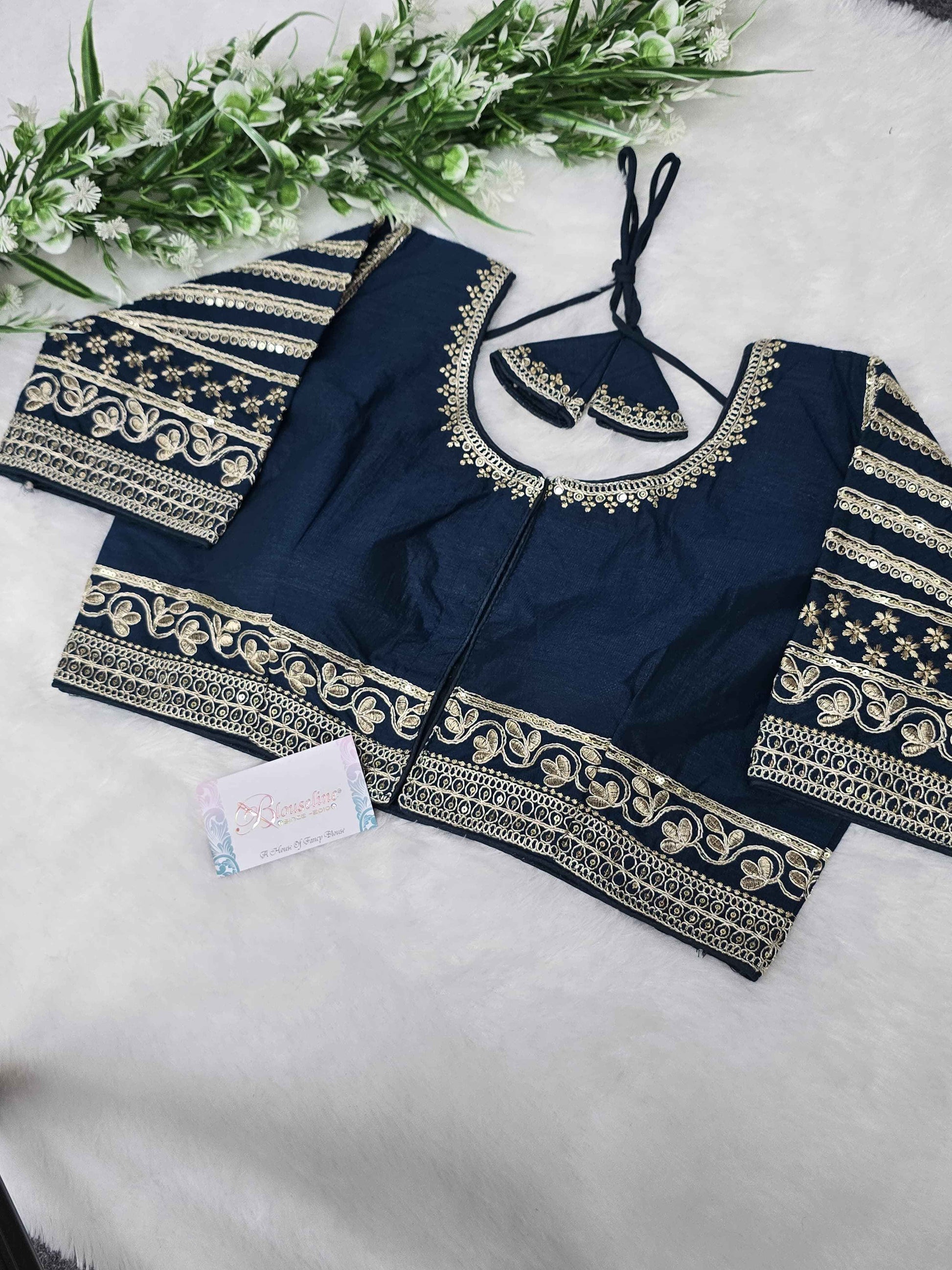 Jari Work Embroidery Blouse Manufacturer in Surat – BlouseLine