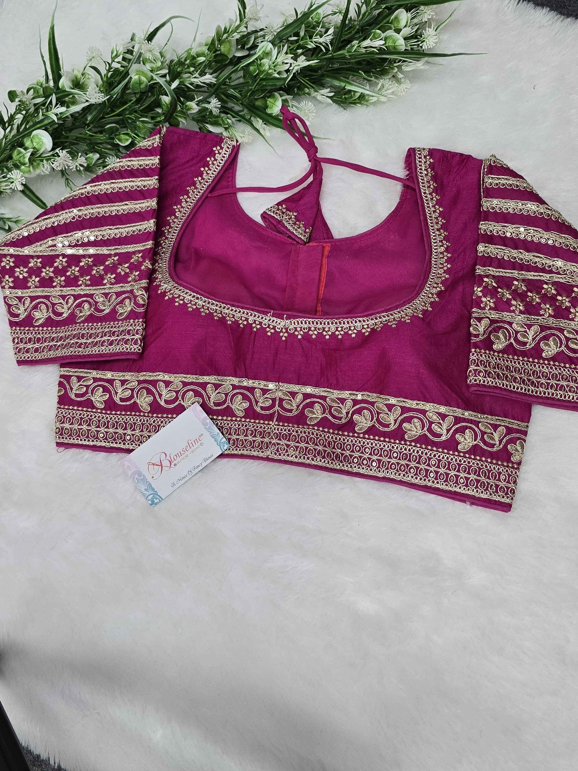 Jari Work Embroidery Blouse Manufacturer in Surat – BlouseLine