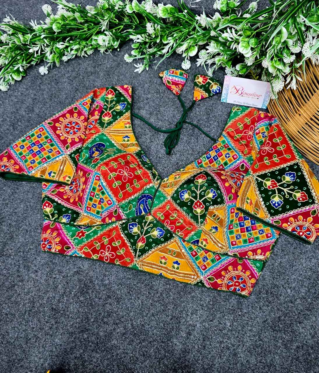 Crepe Viscose Position Print Blouse Suppliers in Surat | BlouseLine