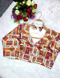 Jacquard Position Print Blouse Manufacturer – BlouseLine