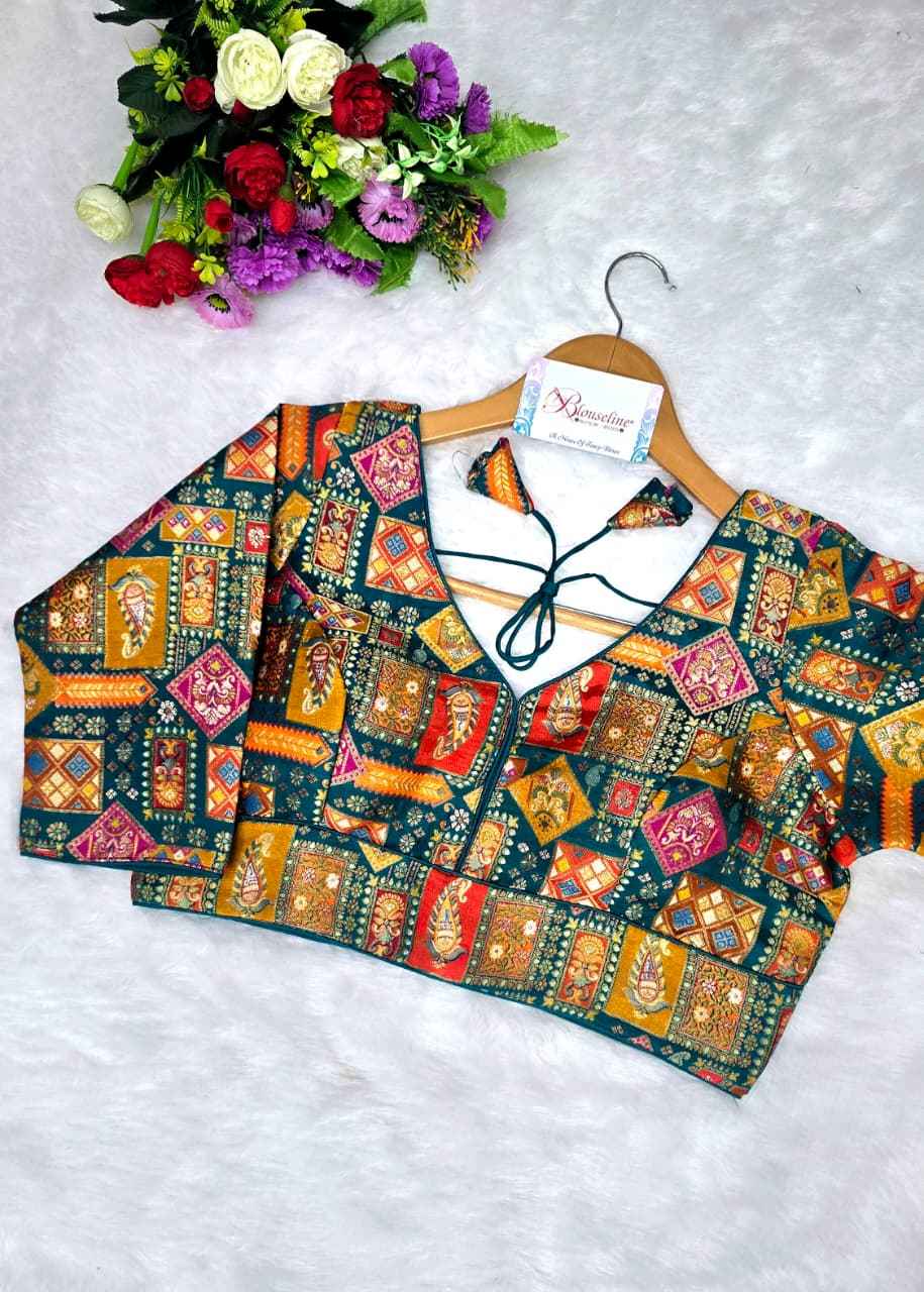 Jacquard Position Print Blouse Manufacturer – BlouseLine