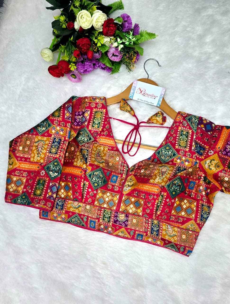 Jacquard Position Print Blouse Manufacturer – BlouseLine