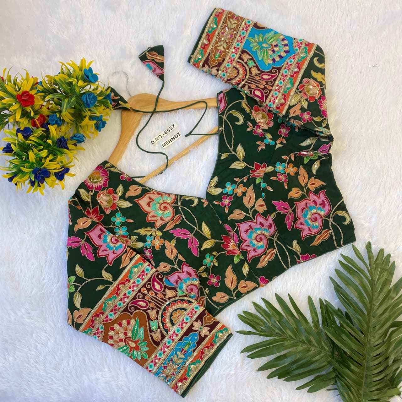 Buy Fancy & Trendy Crepe Viscose Position Print Blouse Online – BlouseLine BL 6537