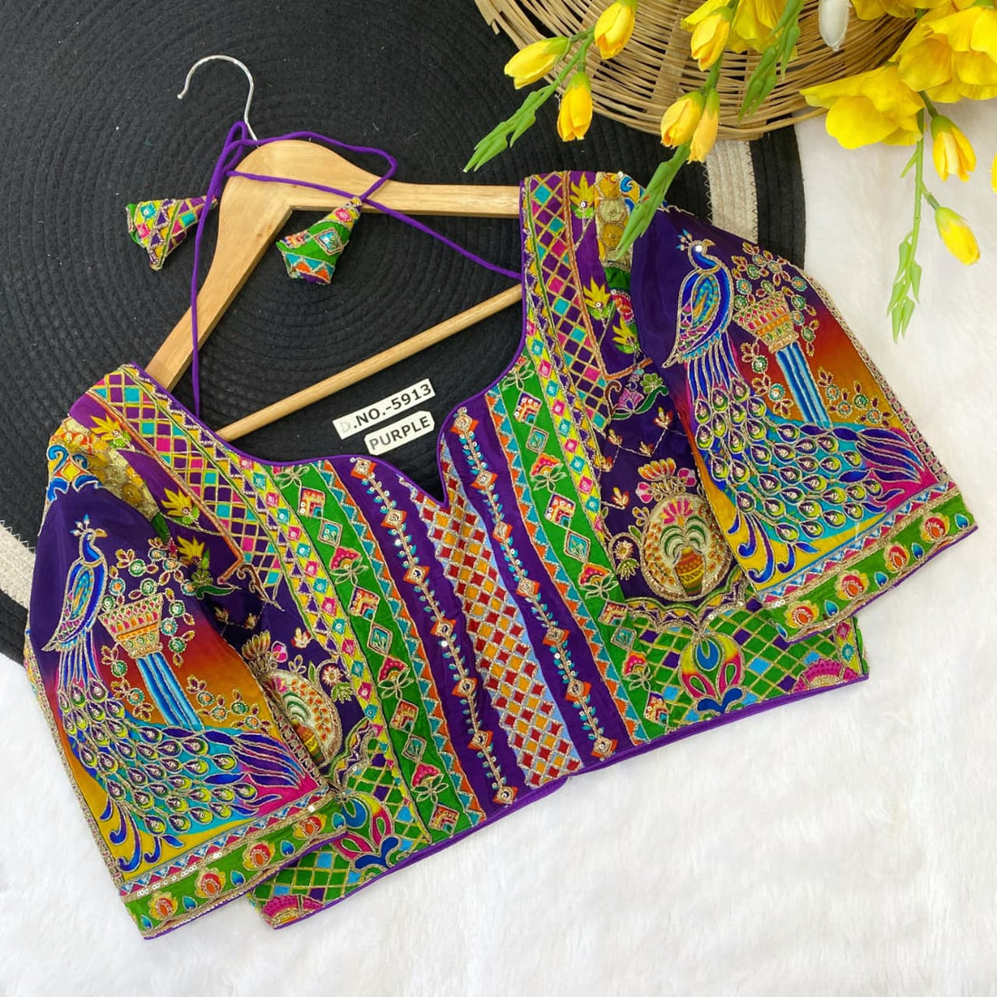 Navratri Viscose Position Blouse Manufacturer in Surat - Quality Designs for Festive Wear BL 5913