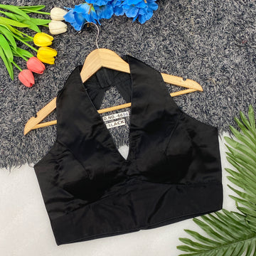 Halter Neck Bollywood Style Spaghetti Pattern Gaji Silk Blouse | BL 6656