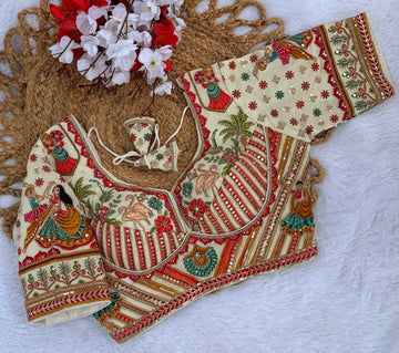 Crepe Viscose Rajasthani Heritage Theme Blouse - BL 6792