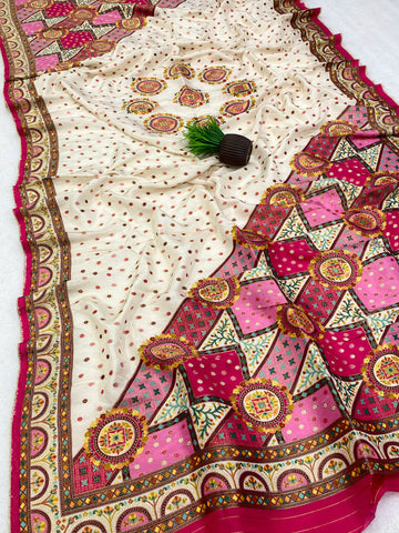 Jacquard Designer Printed Dupatta - BL 6921