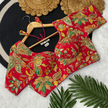Fancy Crepe Viscose Position Print Blouse Supplier in Surat – BlouseLine BL 5563