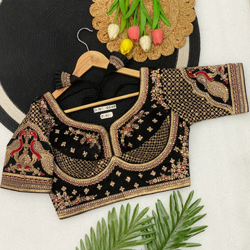Sabyasachi Diamond Handwork Bridal Blouse - BL 6648
