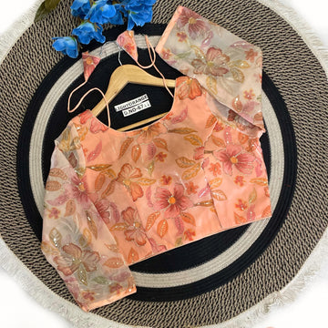 Organza Full Sleeve Blouse - BL 6711