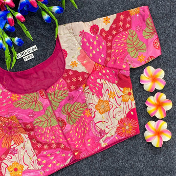 Viscose Crepe-De Front Open Blouse - BL 6784